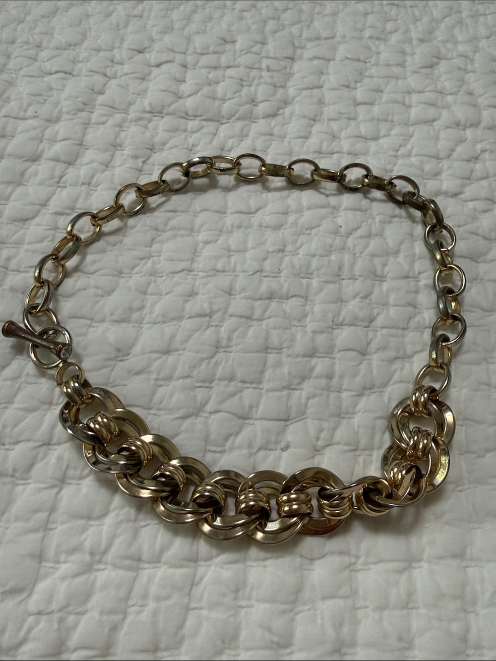 Classic Gold-Tone Link Choker Necklace - Women's Jewelry